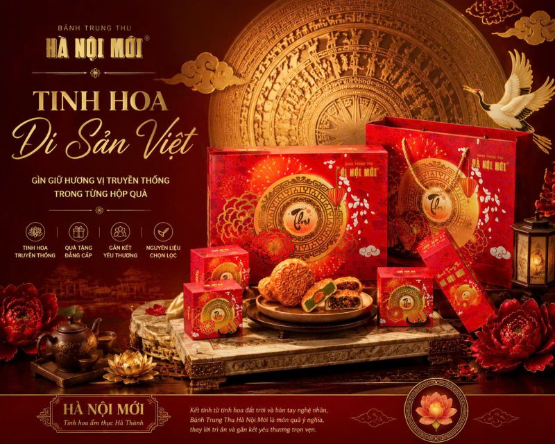 BÁNH TRUNG THU HÀ NỘI MỚI - TINH HOA DI SẢN VIỆT TRONG TỪNG HỘP QUÀ